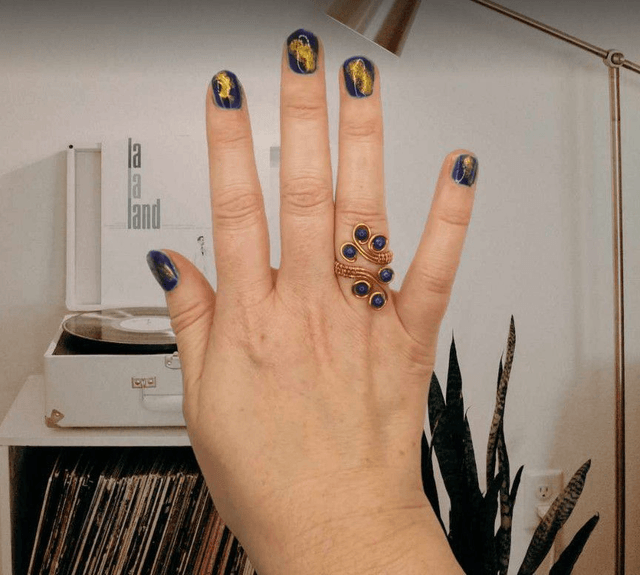 Lapis Lazuli - Third Eye Spiral Ring