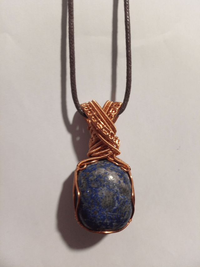 Lapis Lazuli Palm Stone Pendant
