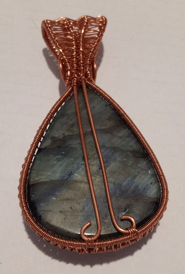 Citrine & Labradorite Lotus Flower Pendant