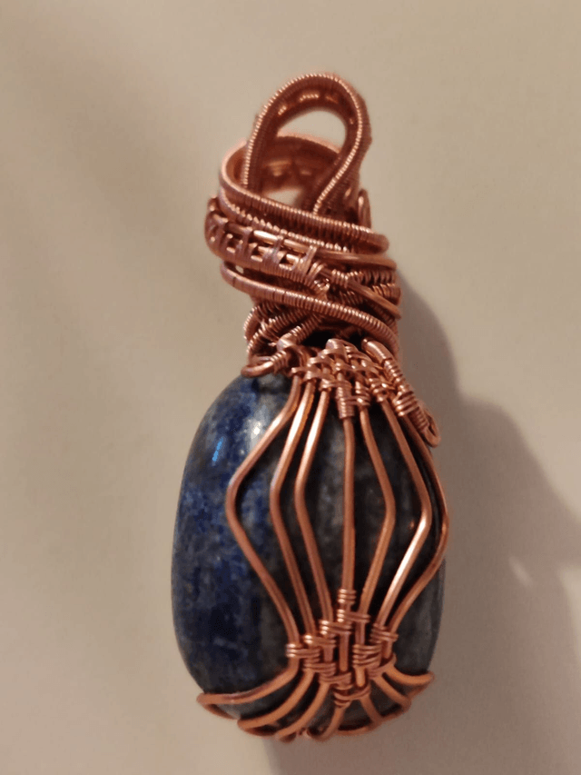Lapis Lazuli Palm Stone Pendant