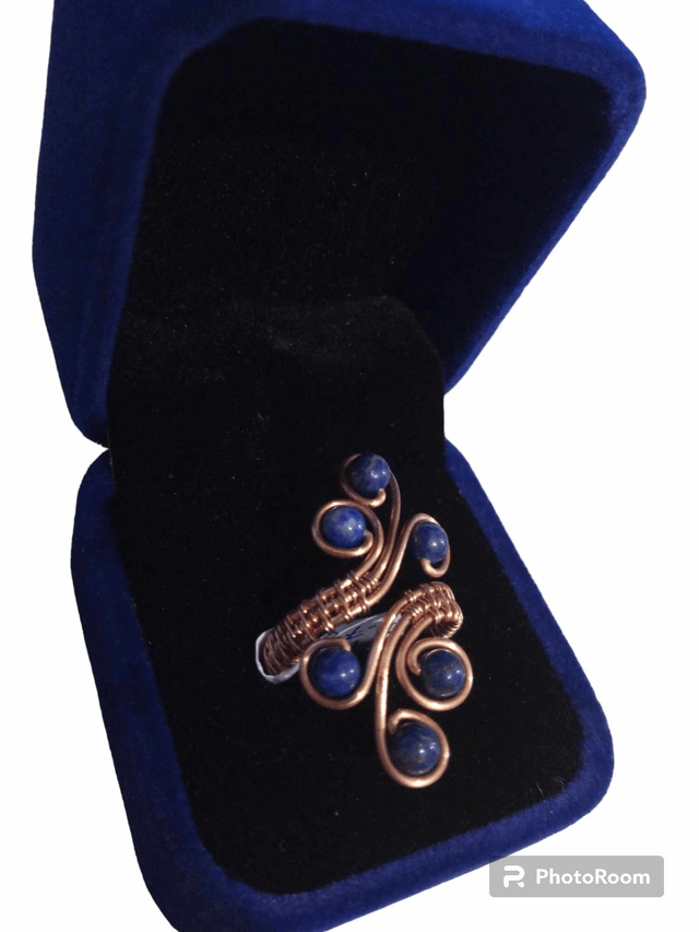 Lapis Lazuli - Third Eye Spiral Ring
